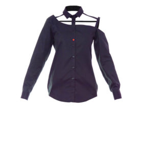 Navy_blue_blouse_1f25ba8a_7524_459f_8e85_6bd2774a6b39_1024x1024 Talented women’s one shoulder button down navy blue cotton blouse – XL Coveti